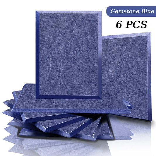 acoustic_panel wall_treatment Multicolor Acoustic Panels - Gemstone Blue (6ps) Silencemaster