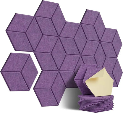 acoustic_panel wall_treatment Y-Cut Style Acoustic Panels (Set of 12) - Purple Silencemaster