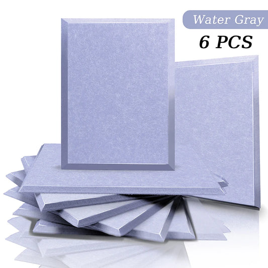 acoustic_panel wall_treatment Multicolor Acoustic Panels - Water Gray (6ps) Silencemaster