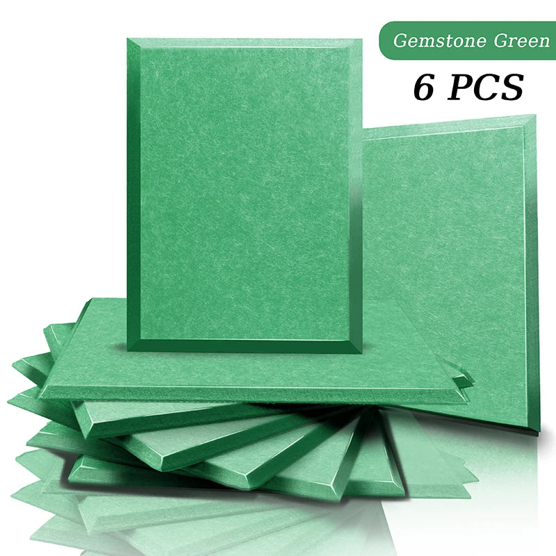 acoustic_panel wall_treatment Multicolor Acoustic Panels - Gemstone Green (6ps) Silencemaster