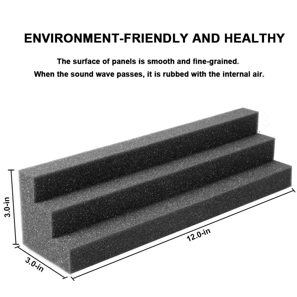 acoustic_foam bass_trap floor_treatment wall_treatment Acoustic Foam Bass Trap Foam (12/24 Pcs) Silencemaster