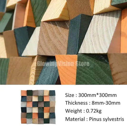 acoustic_panel wall_treatment 30x30cm Wood Acoustic Panel Sound Diffuser - Multicolor Artistic Silencemaster