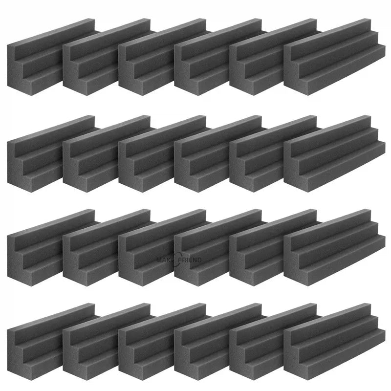 acoustic_foam bass_trap floor_treatment wall_treatment Acoustic Foam Bass Trap Foam (12/24 Pcs) Silencemaster