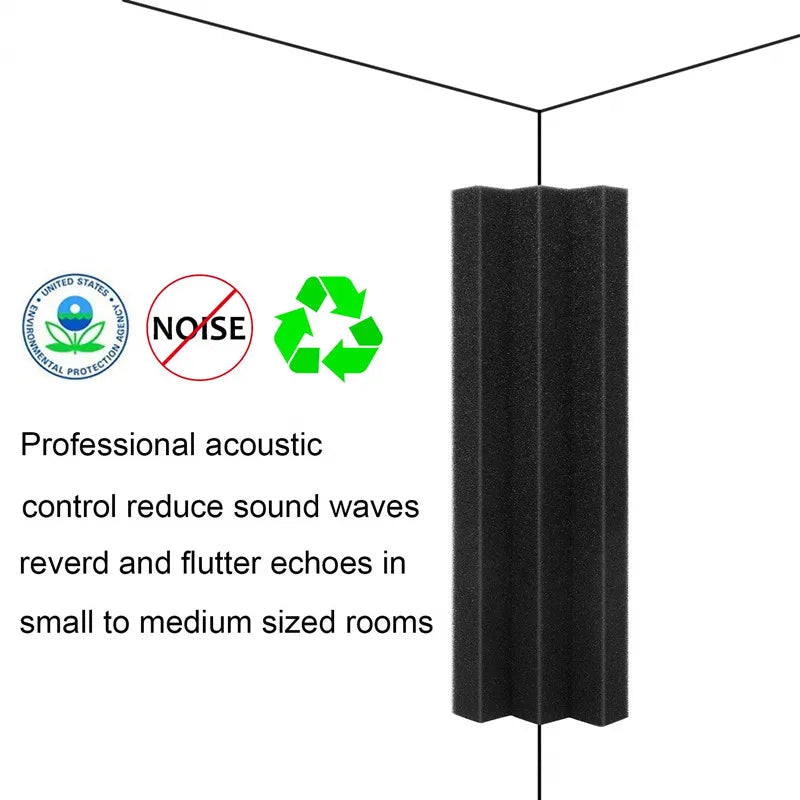 acoustic_foam bass_trap floor_treatment wall_treatment Acoustic Foam Bass Trap Foam (12/24 Pcs) Silencemaster