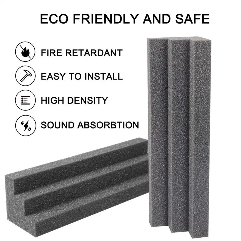 acoustic_foam bass_trap floor_treatment wall_treatment Acoustic Foam Bass Trap Foam (12/24 Pcs) Silencemaster