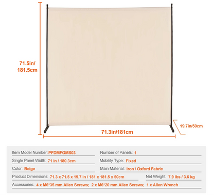 floor_divider Acoustic Floor Room Divider Beige Silencemaster