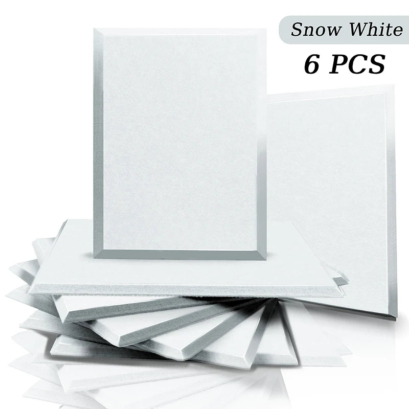 acoustic_panel wall_treatment Multicolor Acoustic Panels - Snow White(6ps) Silencemaster