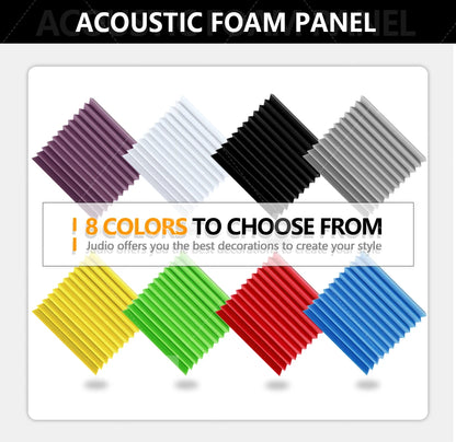 acoustic_foam wall_treatment 6-Pack Triangular Acoustic Foam Panels - 12"x12"x2" for Noise Reduction and Soundproofing Silencemaster