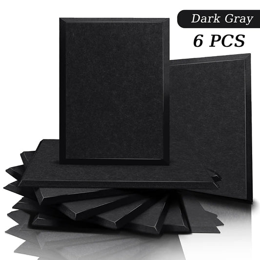 acoustic_panel wall_treatment Multicolor Acoustic Panels - Dark Gray (6ps) Silencemaster