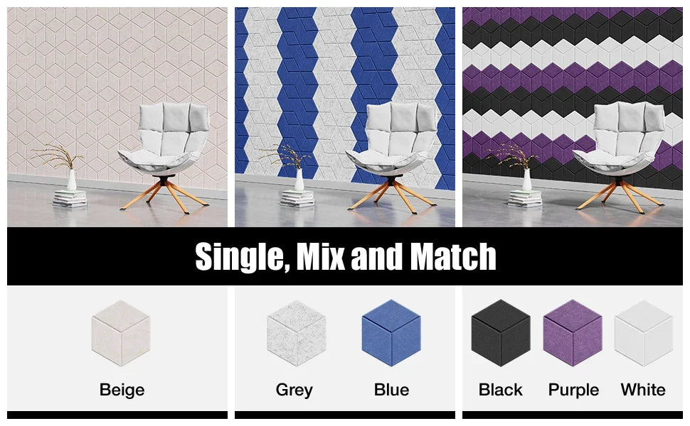 acoustic_panel wall_treatment Y-Cut Style Acoustic Panels (Set of 12) - Purple Silencemaster