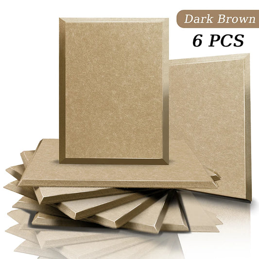 acoustic_panel wall_treatment Multicolor Acoustic Panels - Dark Brown(6ps) Silencemaster