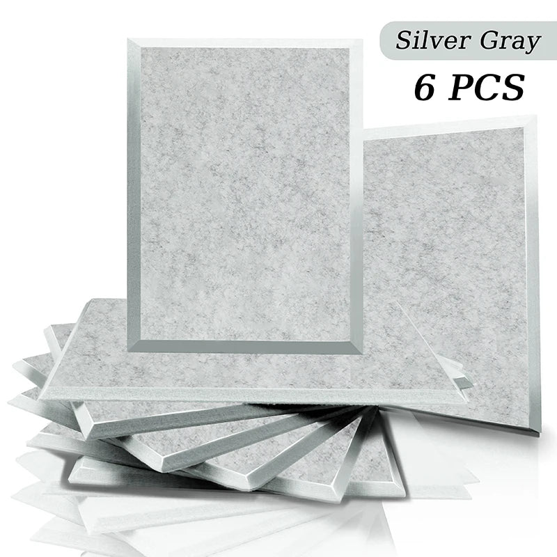 acoustic_panel wall_treatment Multicolor Acoustic Panels - Silver Gray (6ps) Silencemaster